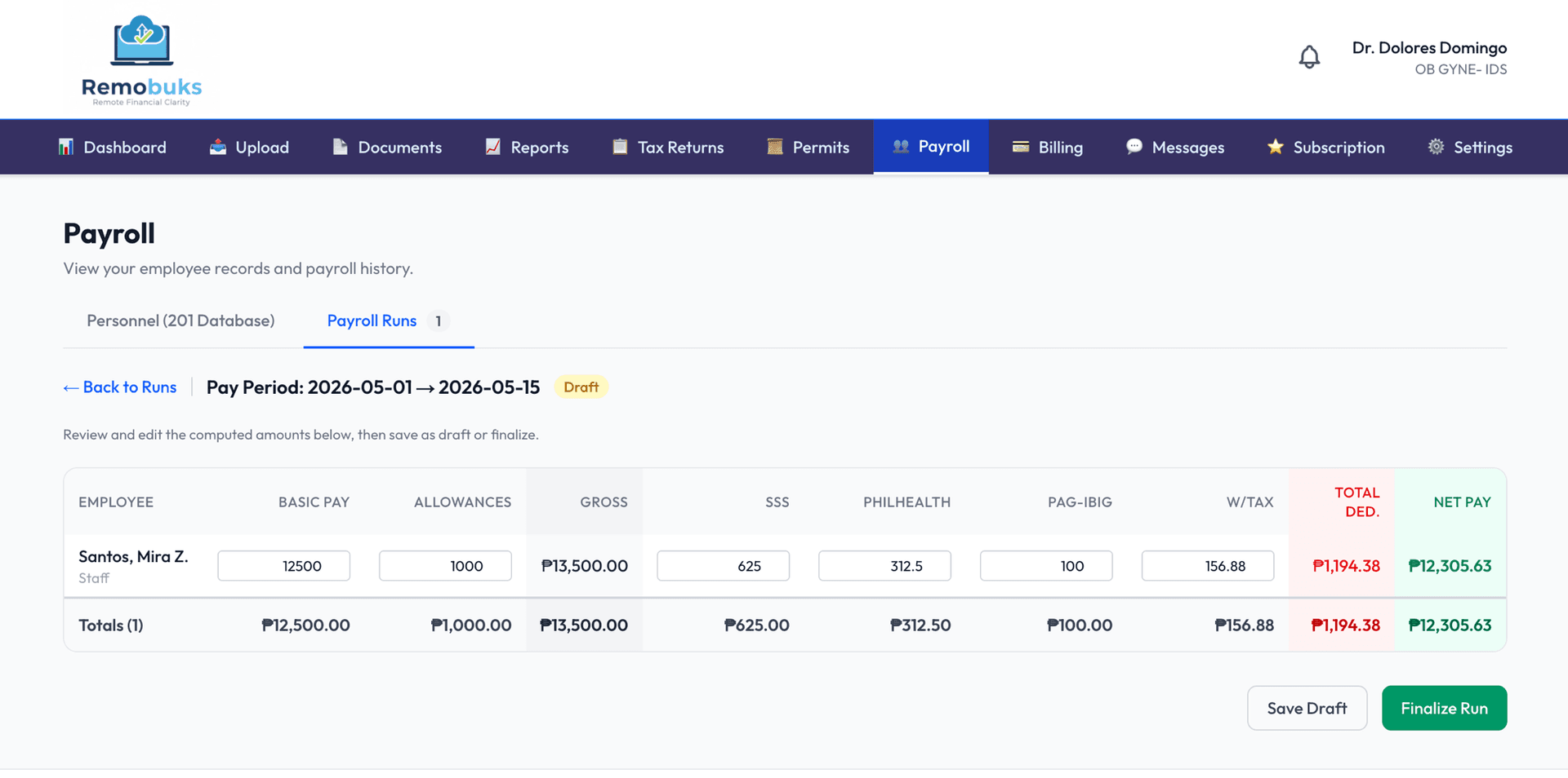 Payroll done. SSS, PhilHealth, Pag-IBIG β all of it.